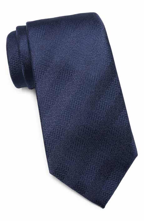 Tommy Hilfiger Herringbone Solid Stripe Tie
