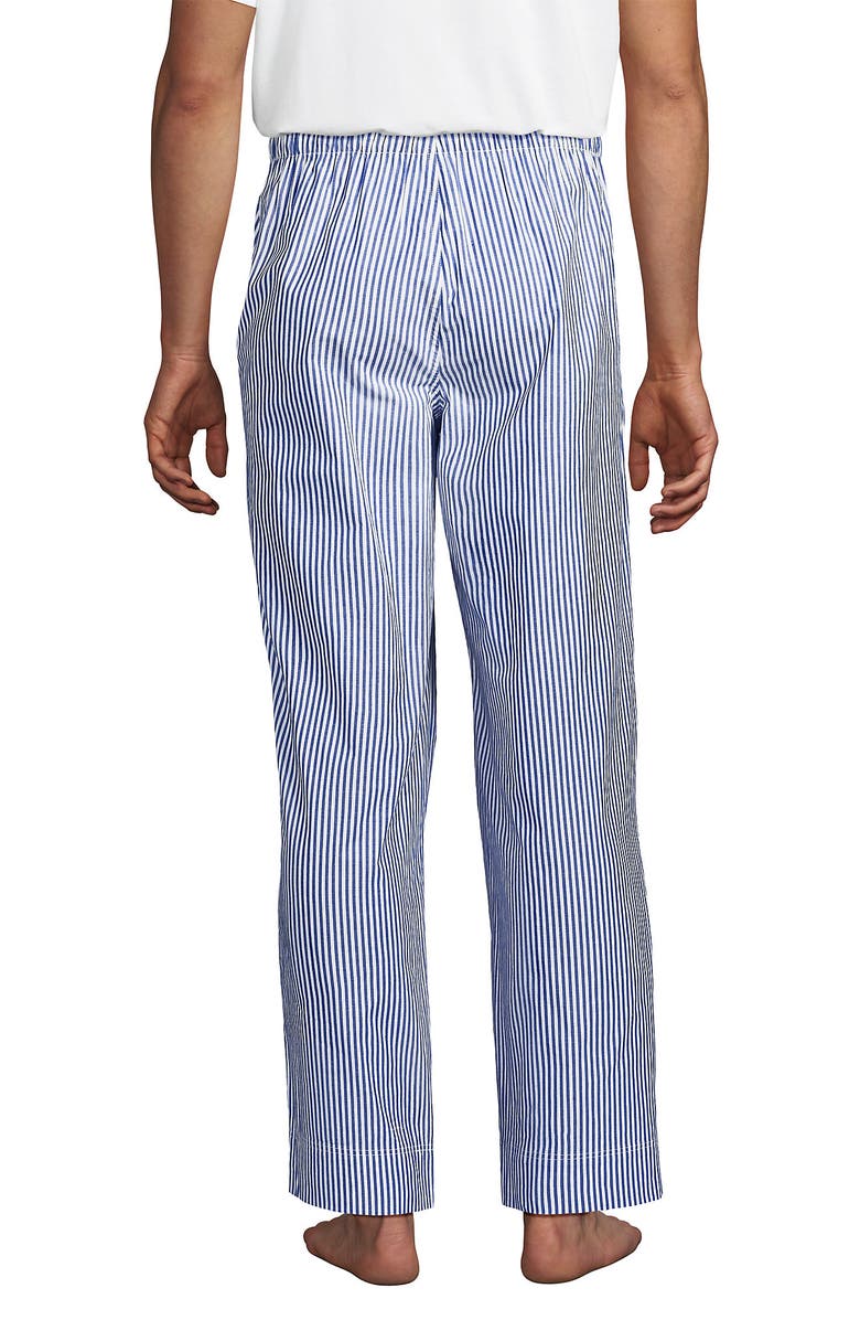 Lands' End Poplin Pajama Pants, Alternate, color, Sapphire Gem Blue Stripe