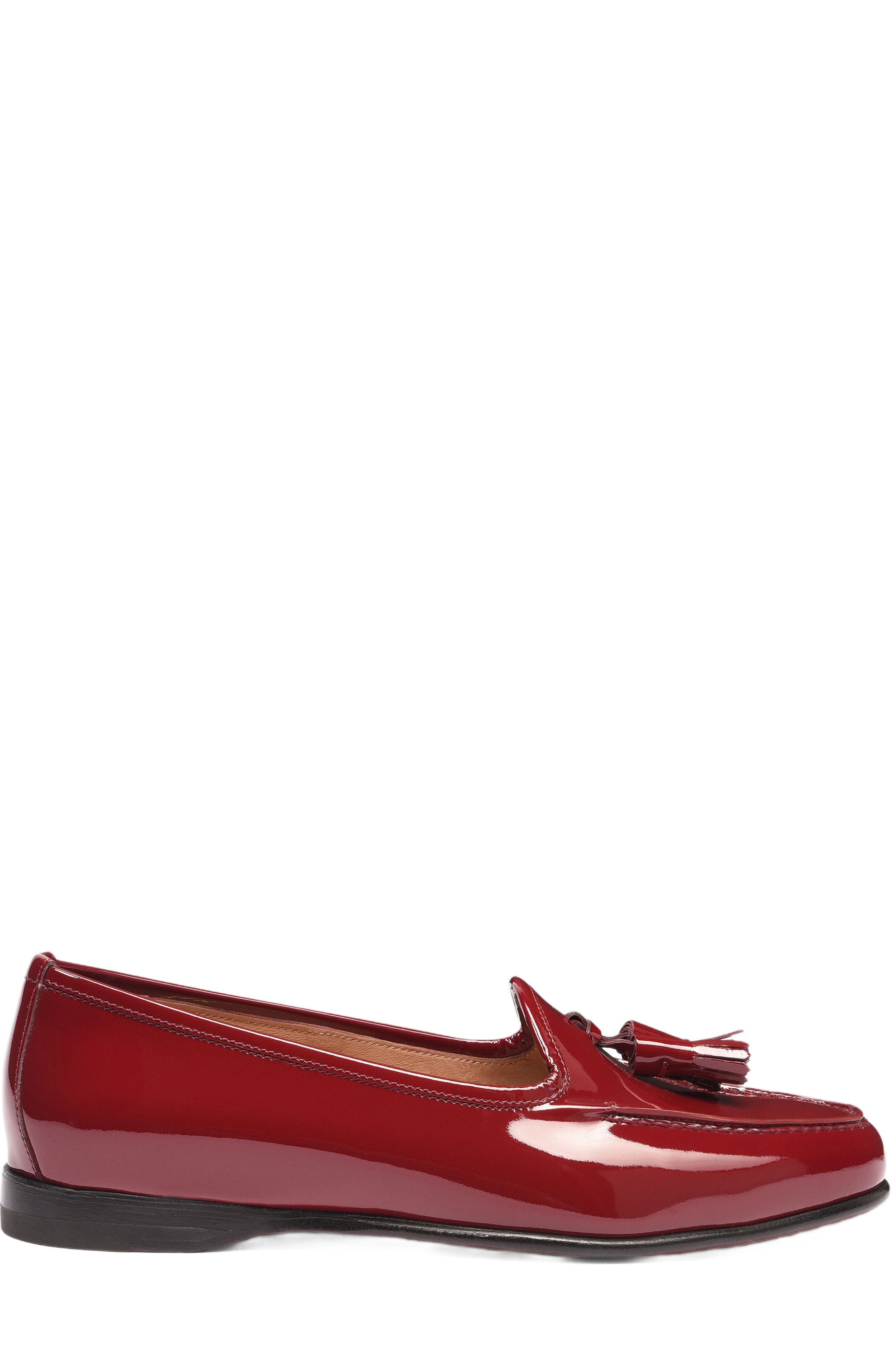 Santoni Women's Andrea Red Patent Tassel Loafer, Alternate, color, 