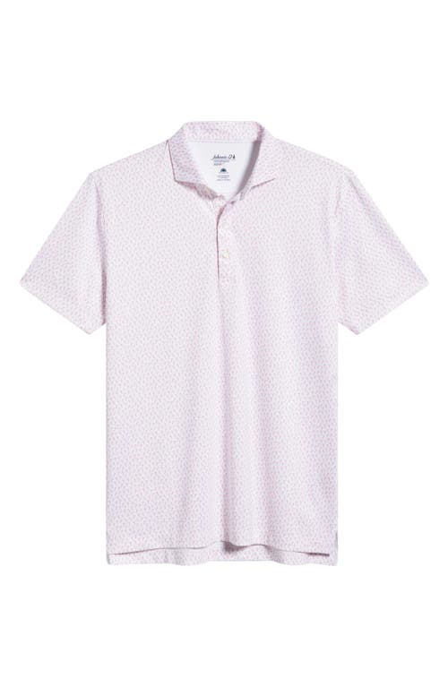 Johnnie-o Marina Palm Tree Print Performance Jersey Polo In Multi