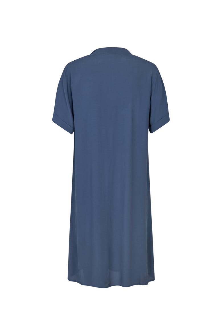 MaNysenna V-Neck Drape Detail Dress, Alternate, color, Ensign Blue