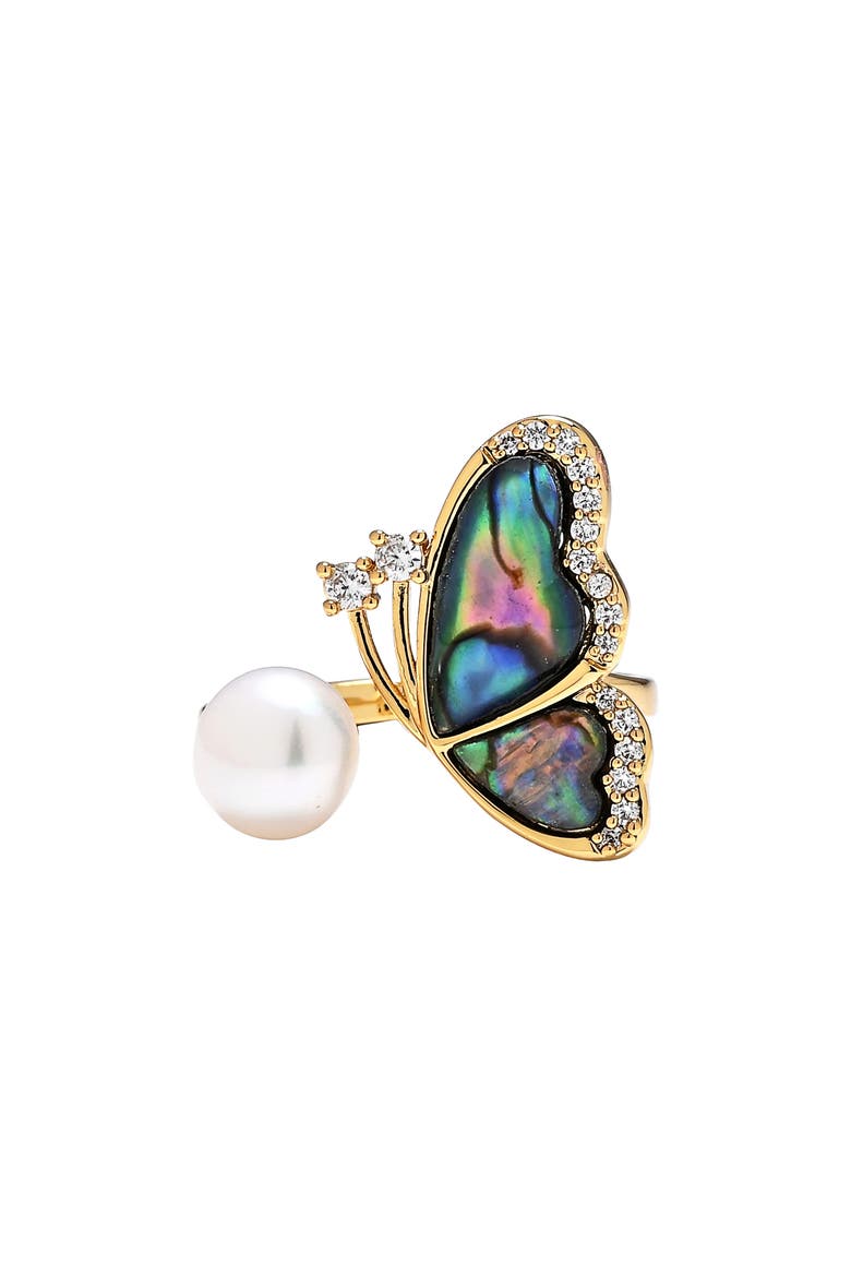 Zana Butterfly Bypass Ring, Alternate, color, GOLD
