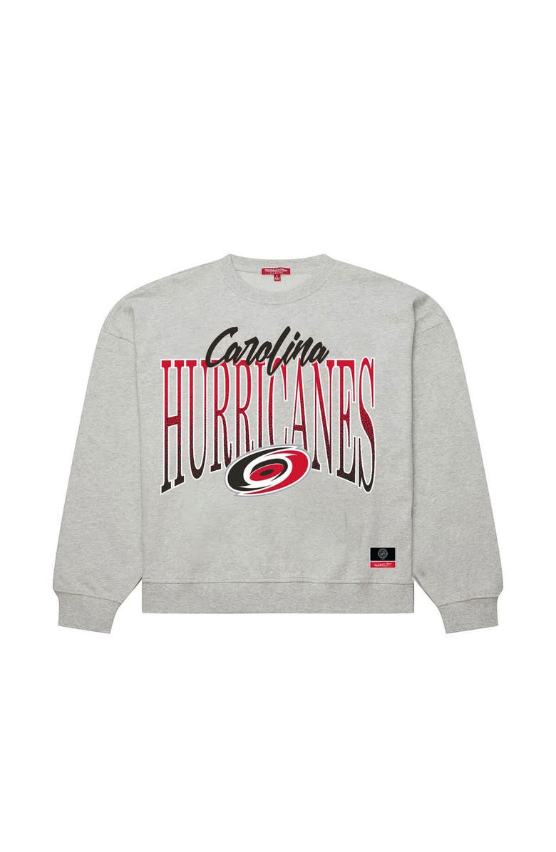 Mitchell & Ness Women's Mitchell & Ness  Heather Gray Carolina Hurricanes Hockey Night Sweatshirt, Main, color, Heather Gray