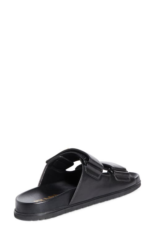 Prada Leather Double-grip Slide Sandals