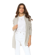 Monticelli Cashmere Long Open Front Pure Cashmere Cardigan