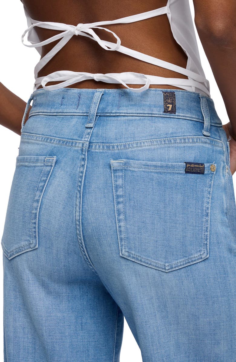 7 For All Mankind Lotta High Waist Ankle Wide Leg Jeans, Alternate, color, Glisten