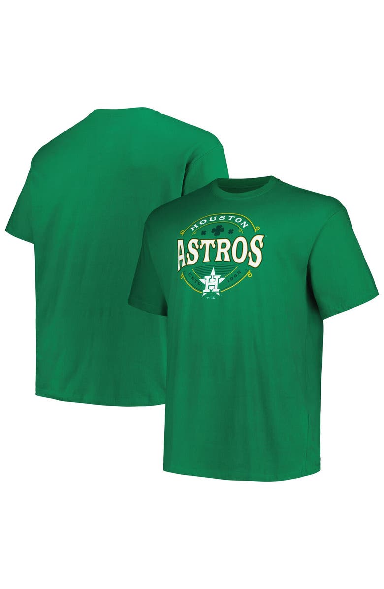 PROFILE Men's Kelly Green Houston Astros Big & Tall Celtic T-Shirt, Alternate, color, Kelly Green