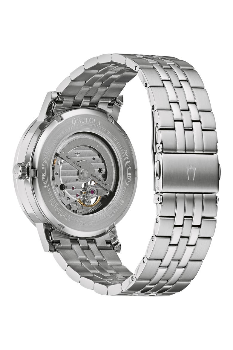 Automatic Stainless Steel Bracelet Watch, 42mm, Alternate, color, SILVER