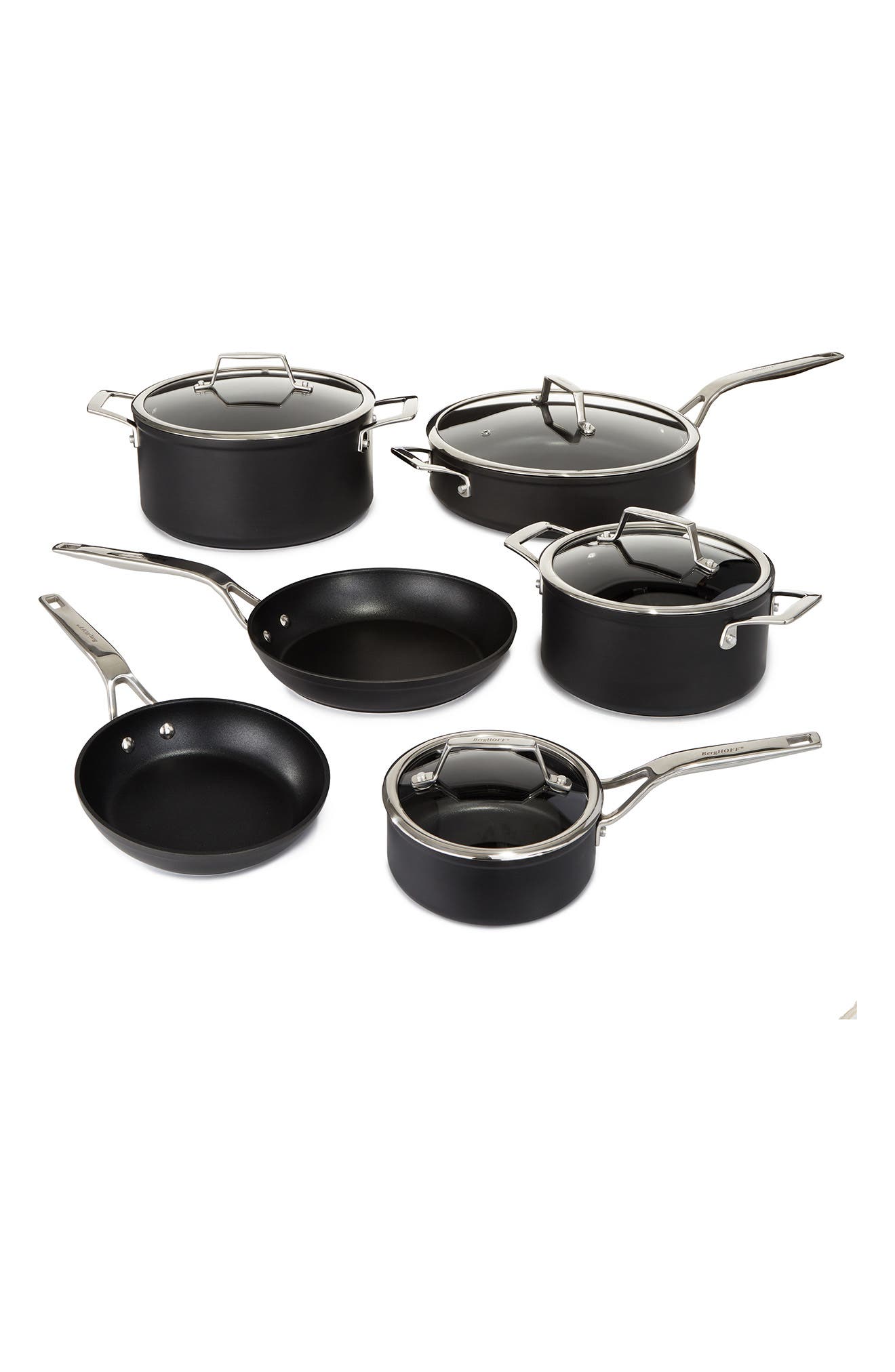 BergHOFF Hard Anodized 10-Piece Cookware Set