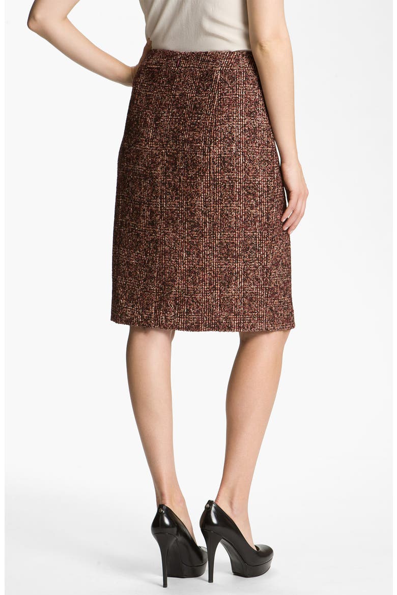 'Cambon' Tweed Pencil Skirt, Alternate, color, RED GRAPE