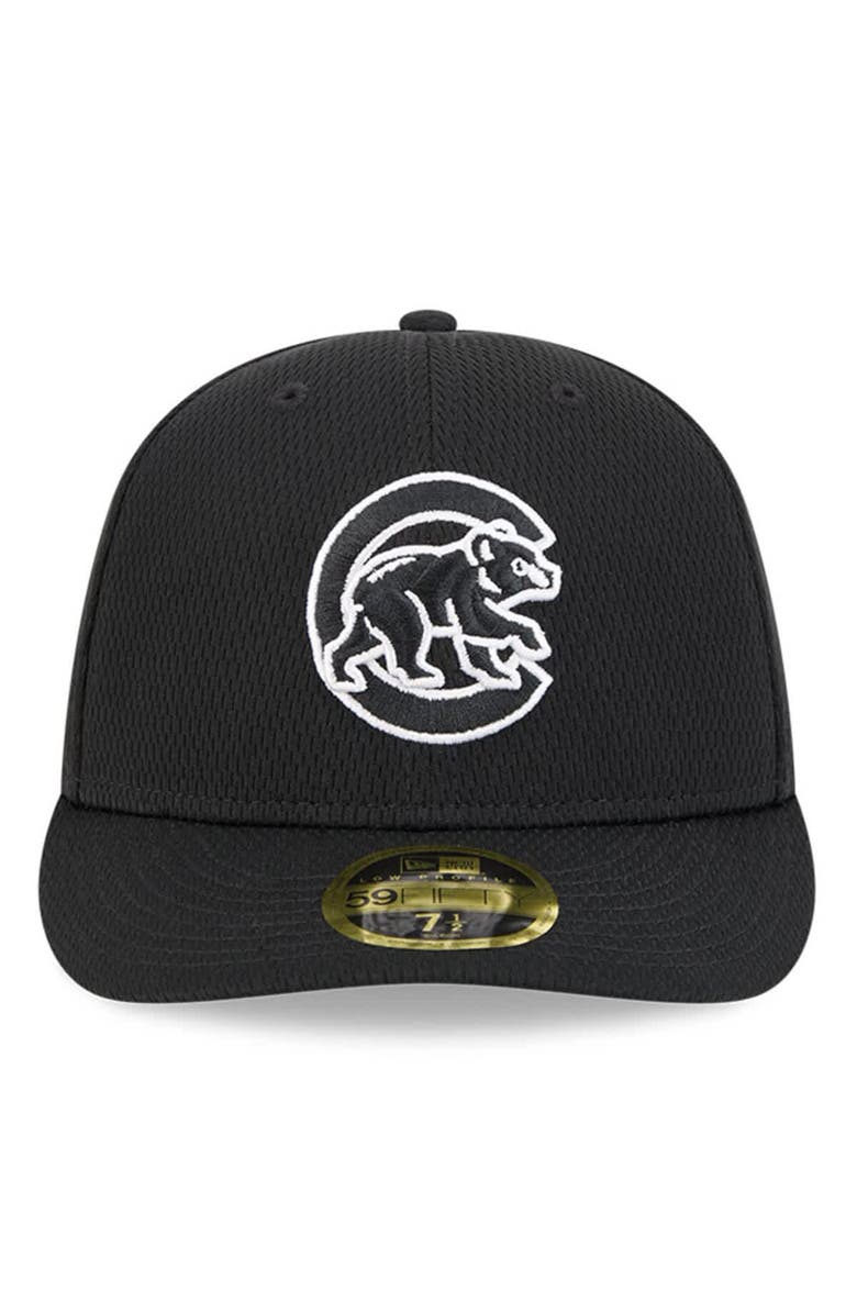 New Era Men's New Era Black Chicago Cubs 2025 MLB Clubhouse Low Profile 59FIFTY Fitted Hat, Alternate, color, 