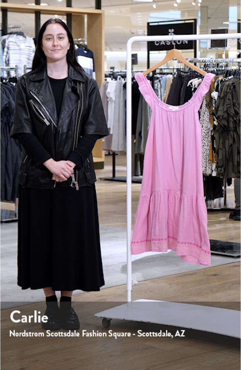 Miya Embroidered Hem Cotton Sundress, sales video thumbnail