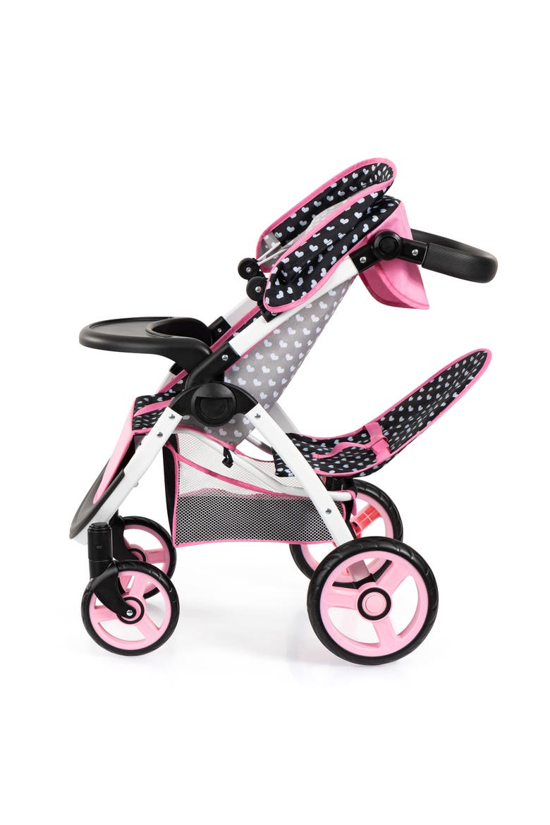 Twin Dolls Stroller, Seats 2 Dolls Up to 18 Inches, Ages 3+, Alternate, color, Multicolored