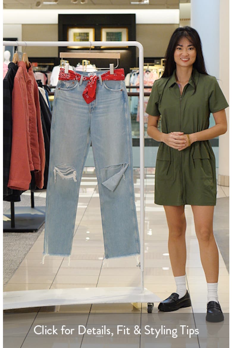 '90s High Waist Ripped Jeans with Bandana Belt video