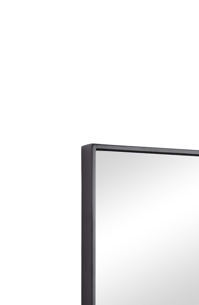 VIVIAN LUNE HOME Black Wood Rectangle Shaped Wall Mirror with Thin Minimalistic Frame - 18" x 36", Alternate, color,