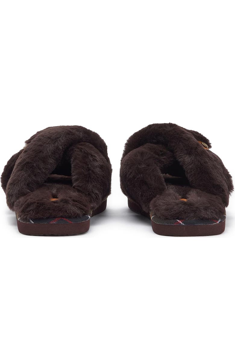 Barbour Eliza Faux Fur Slide Slipper, Alternate, color,