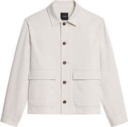 Theory Moonsoft Cotton Twill Button-Up Shirt Jacket