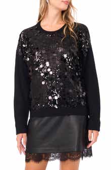Vince Camuto Paillette Crewneck Sweater