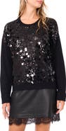 Vince Camuto Paillette Crewneck Sweater