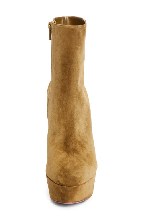 Christian Louboutin Loo Platform Bootie In Brown