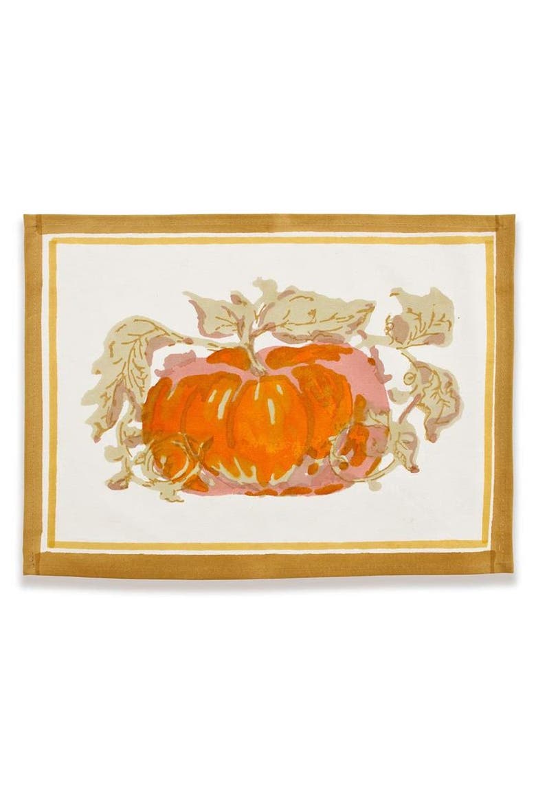 Pumpkin Mats, Main, color, Orange/Mustard 15" x 18"