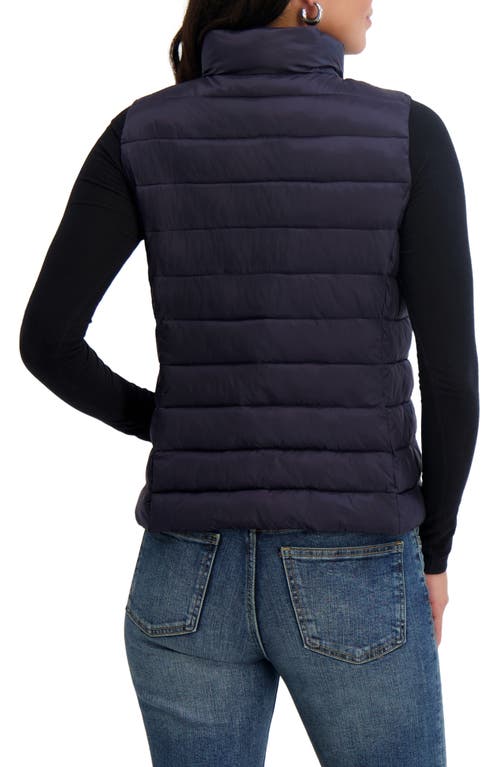 Tahari Billy Quilted Puffer Vest In Purple
