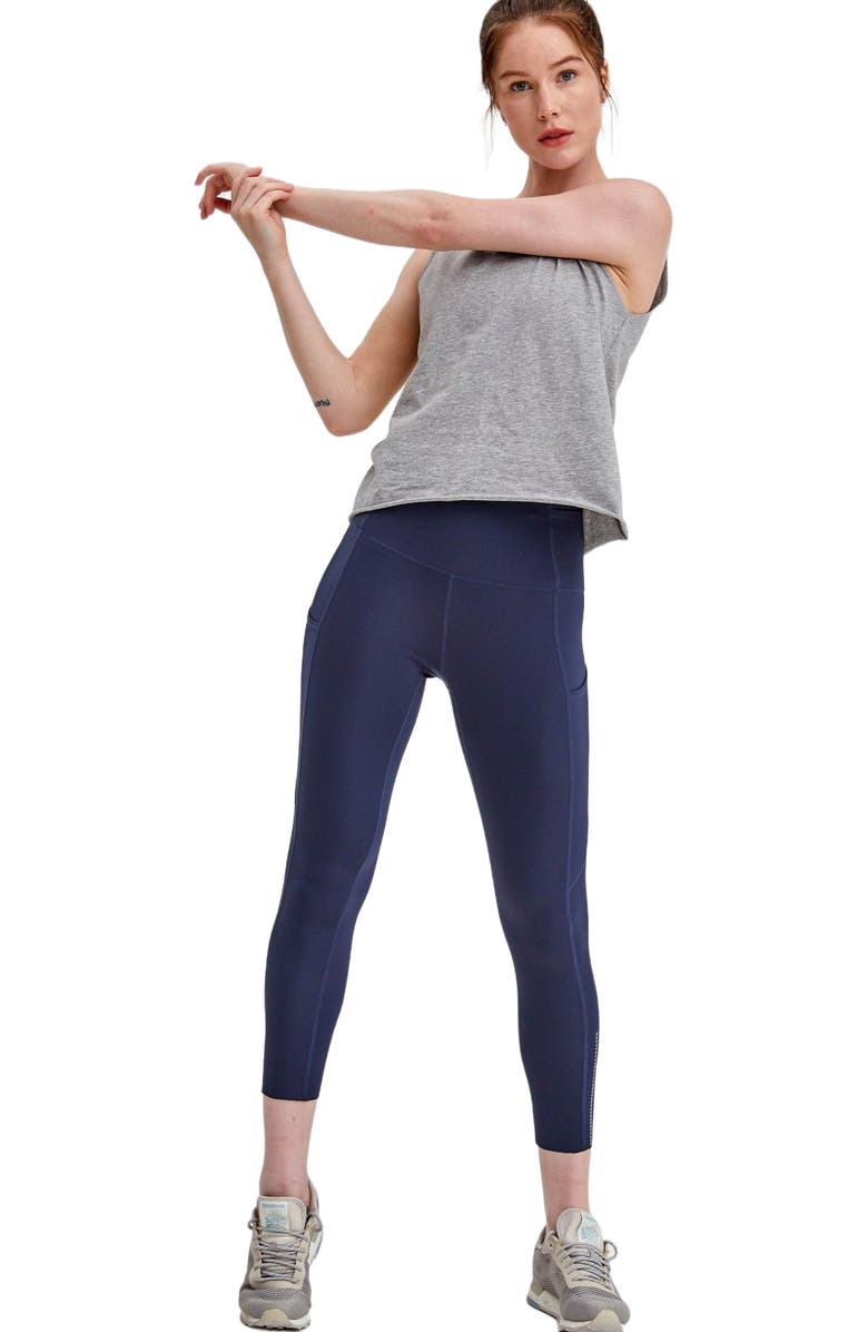 Rebody Active Energy Reflective Silkiflex Legging 21.5", Main, color, Cool Navy