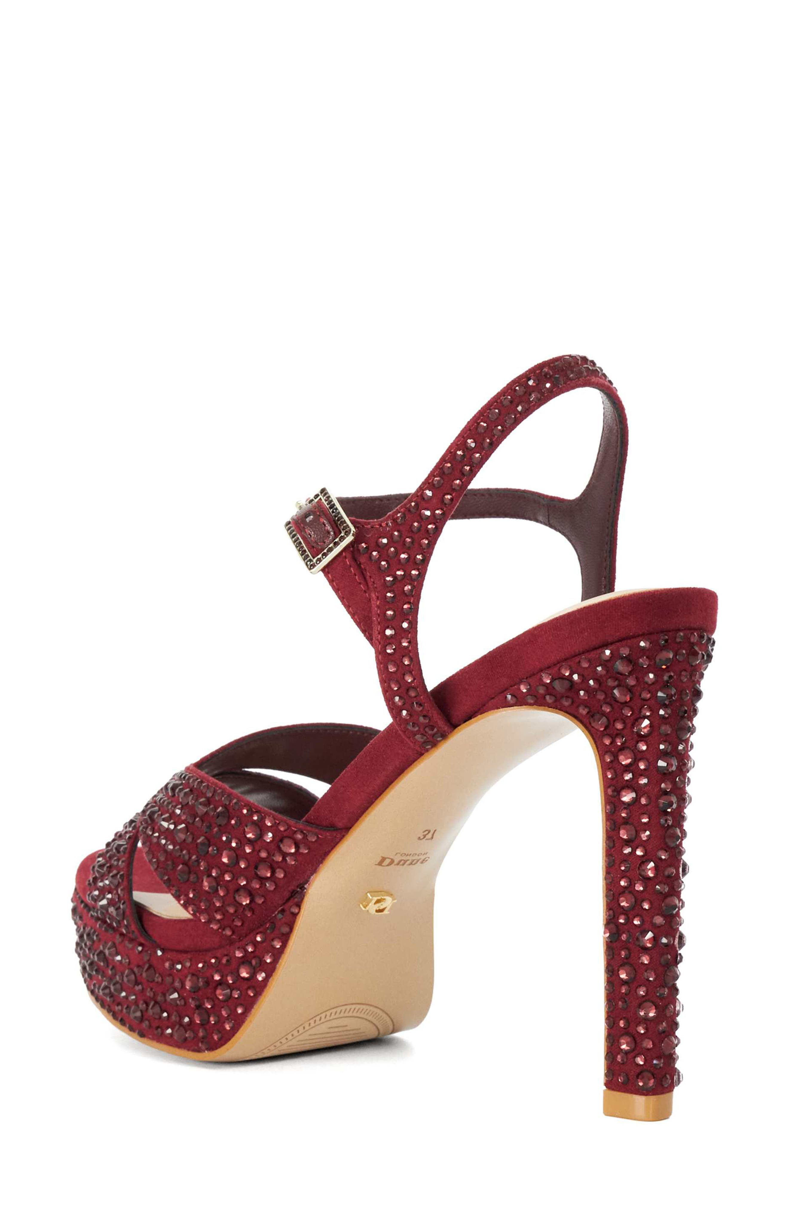 Mayve Platform Sandal, Alternate, color, BURGUNDY
