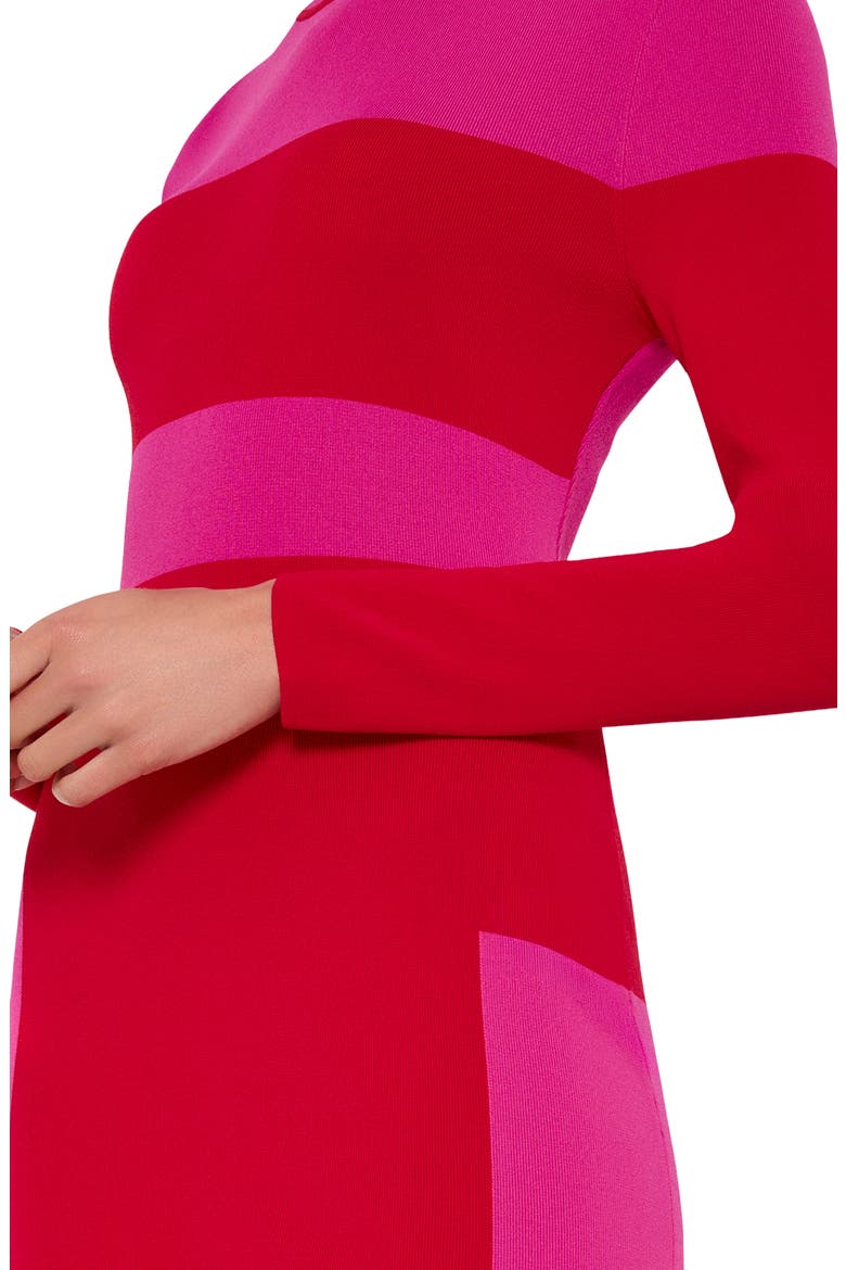 Shohana Long Sleeve Midi Dress, Alternate, color, PINK/ RED