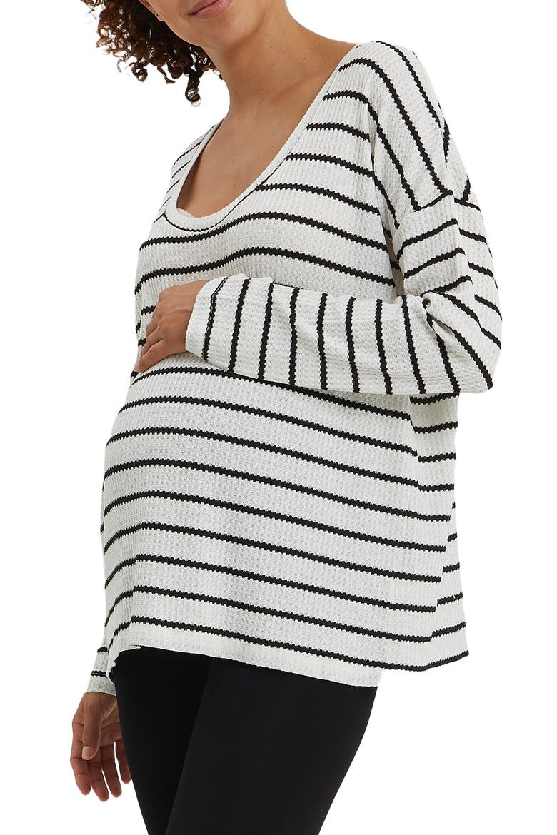 Cannes Stripe Maternity Sweater, Alternate, color, STRIPE