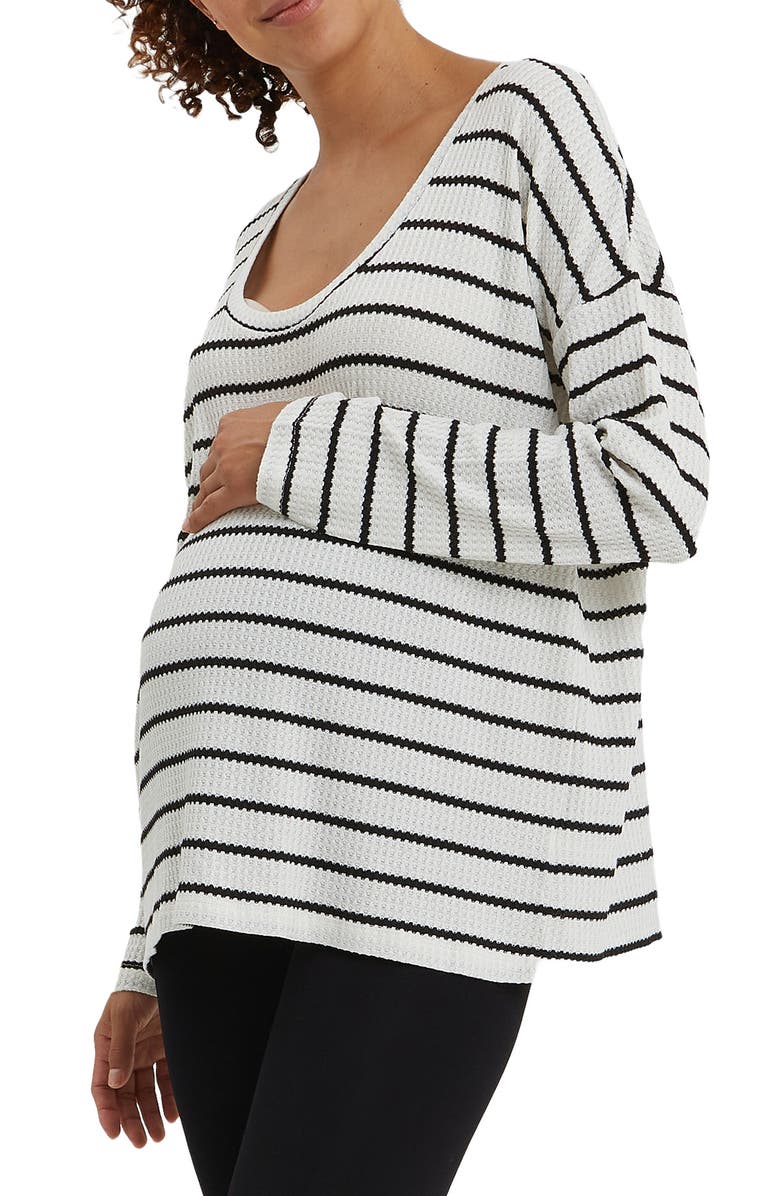 Nom Maternity Cannes Stripe Maternity Sweater, Alternate, color,