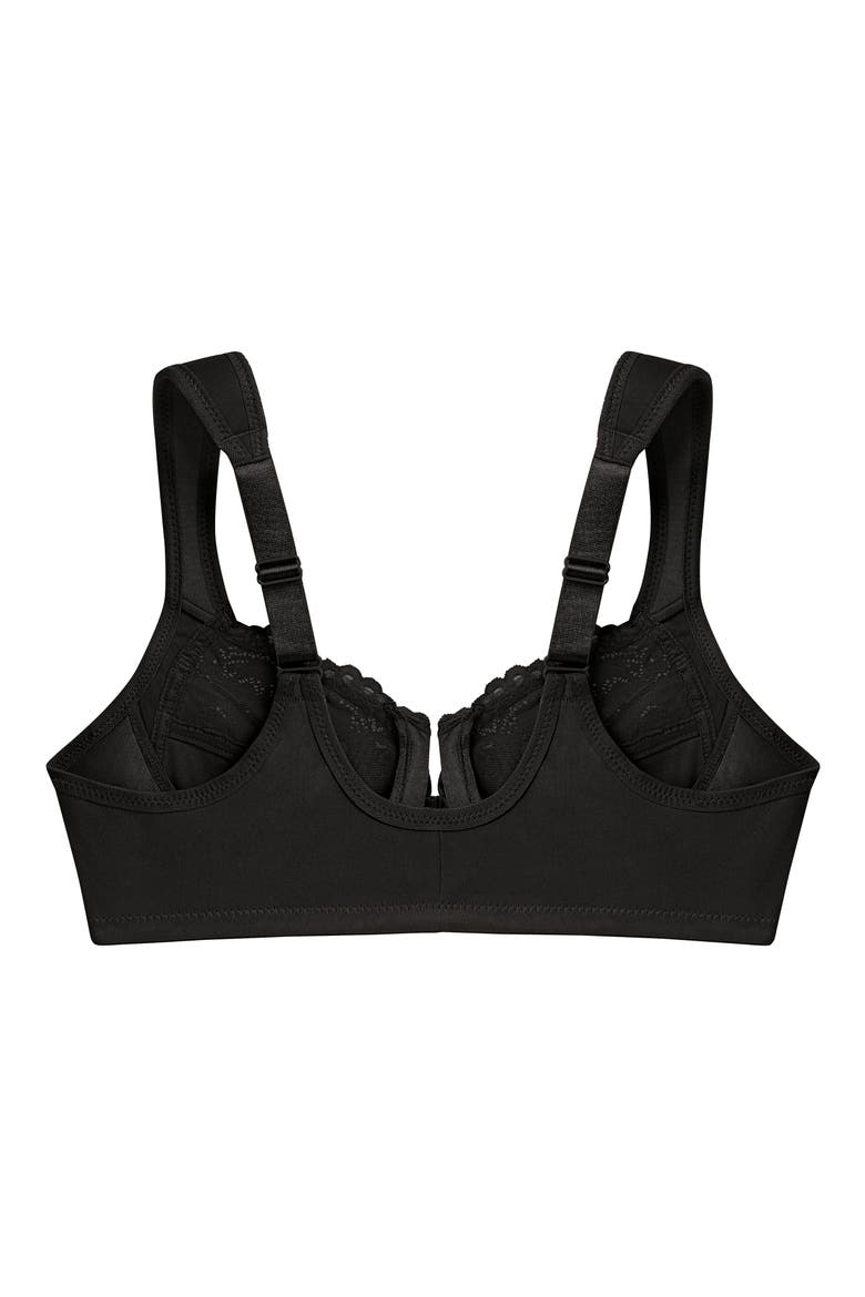 WonderWire® Front Close Underwire Bra, Alternate, color, BLACK