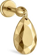 MARIA TASH Faceted Pear Single Threaded Stud Earring