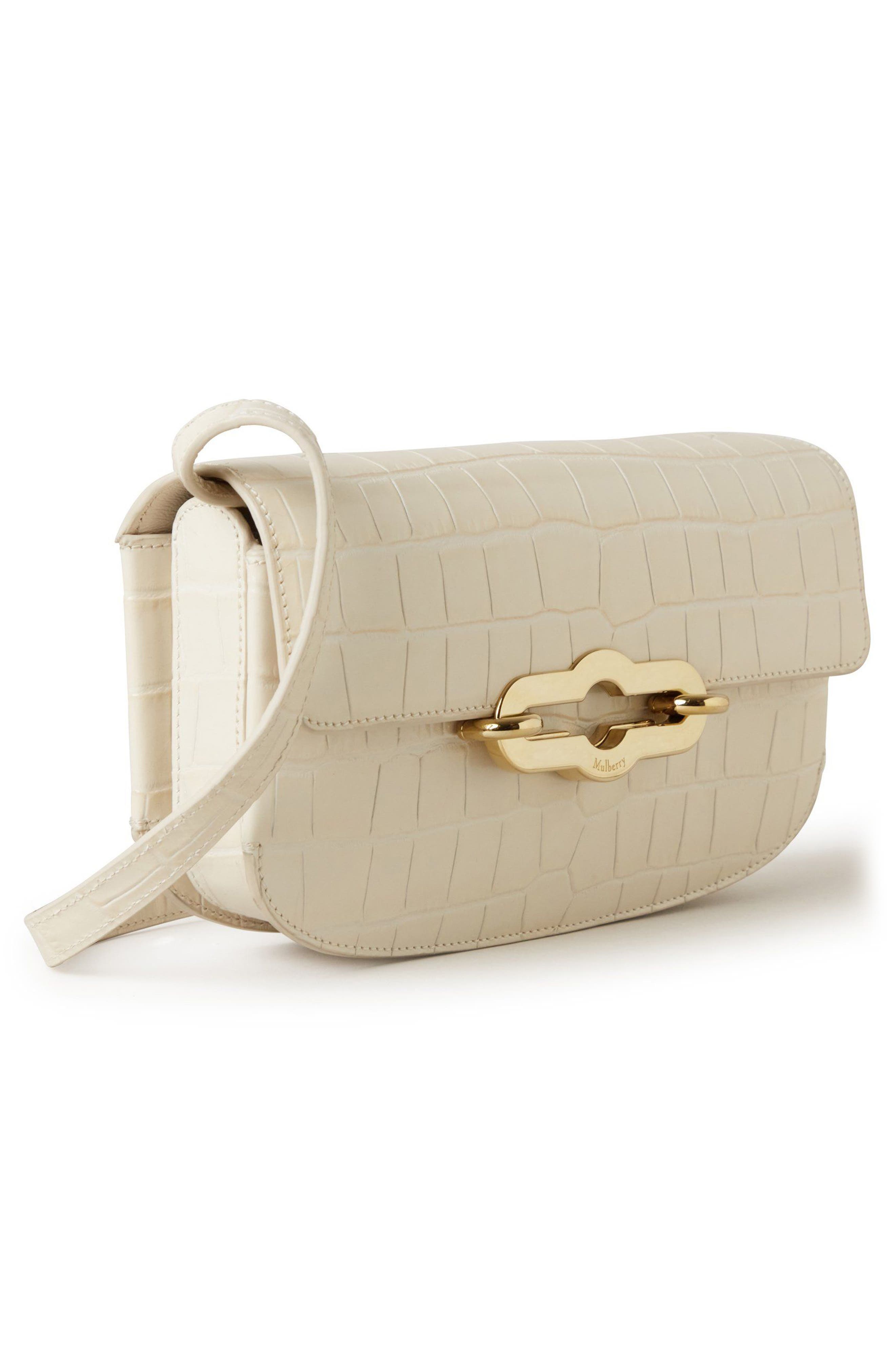 Mulberry Pimlico Croc Embossed Leather East/West Shoulder Bag, Alternate, color, 