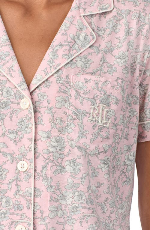 Ralph Lauren Lauren  Print Pajamas In Blush Floral