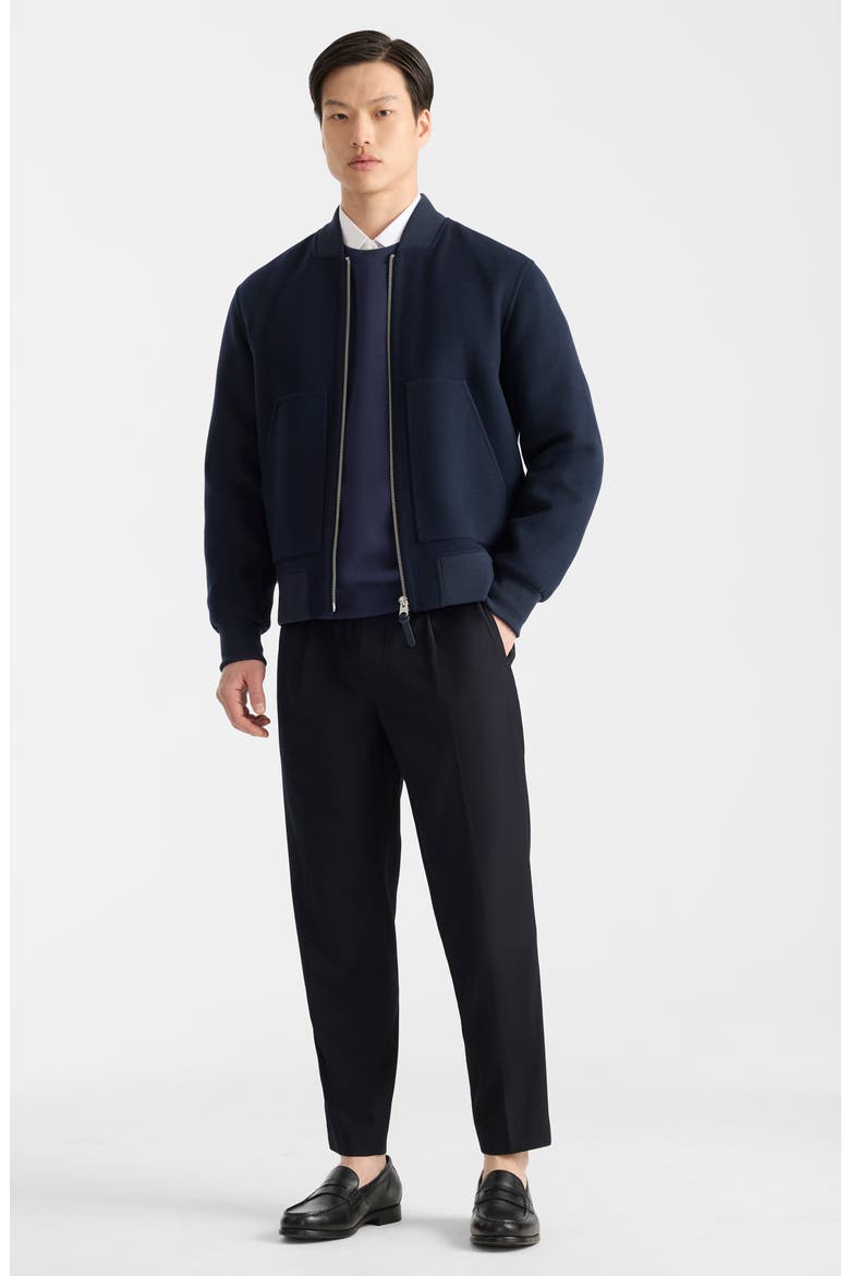Emilio Wool Bomber Jacket, Alternate, color, MARINE BLUE