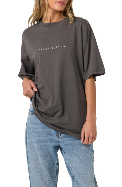 Linear Scape Graphic Oversized T-Shirt