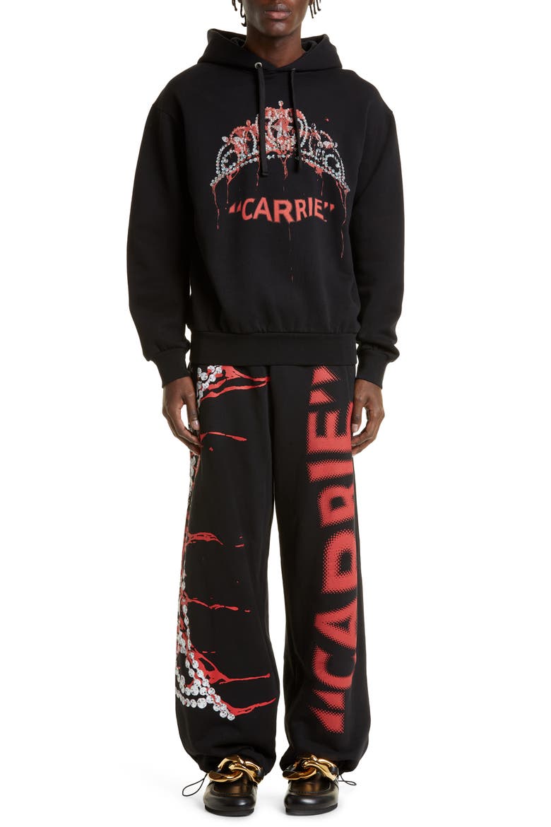 Carrie Tiara Graphic Hoodie, Main, color, BLACK 999