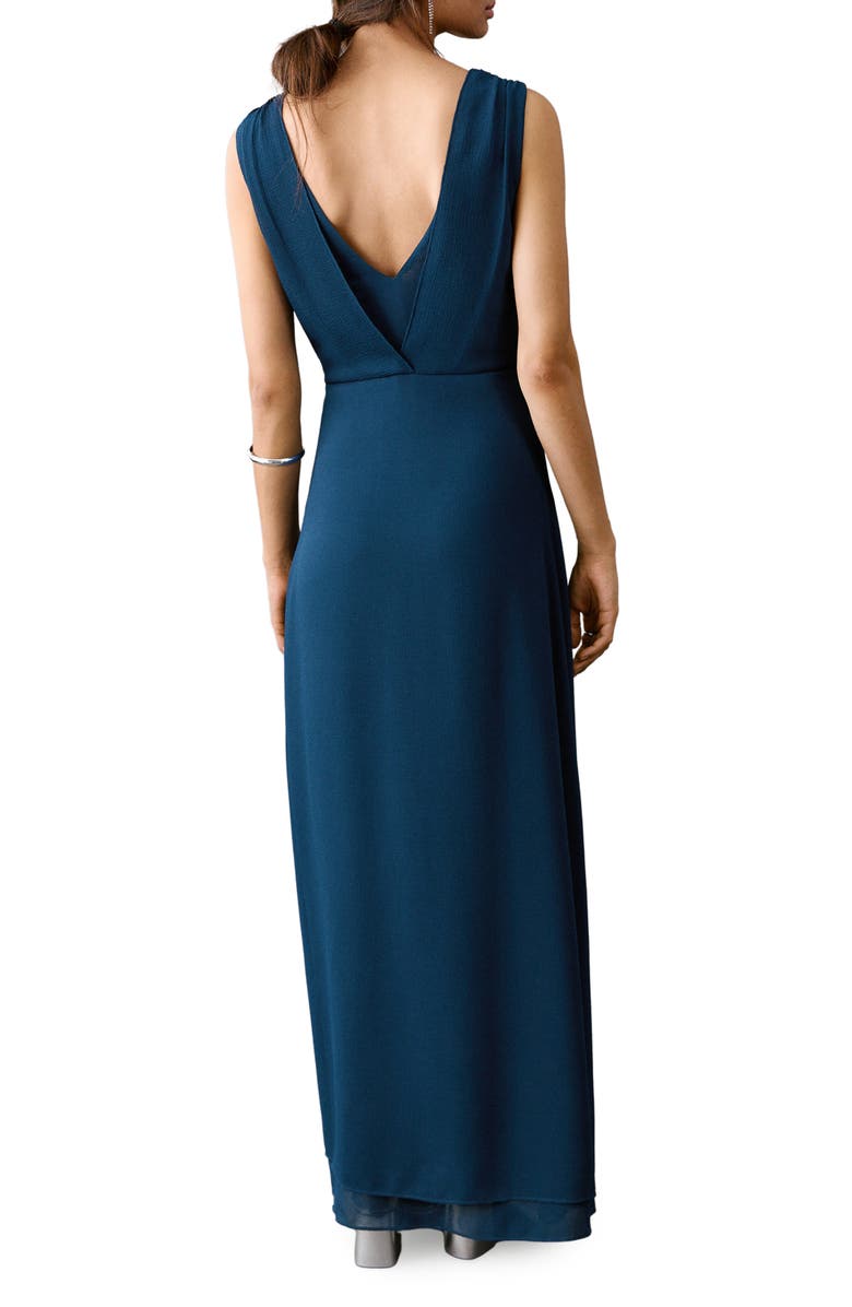 MANGO TEEN Twist Front Sleeveless Maxi Dress, Alternate, color, 