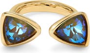 UNODE50 Ring with Two Pink Crystals