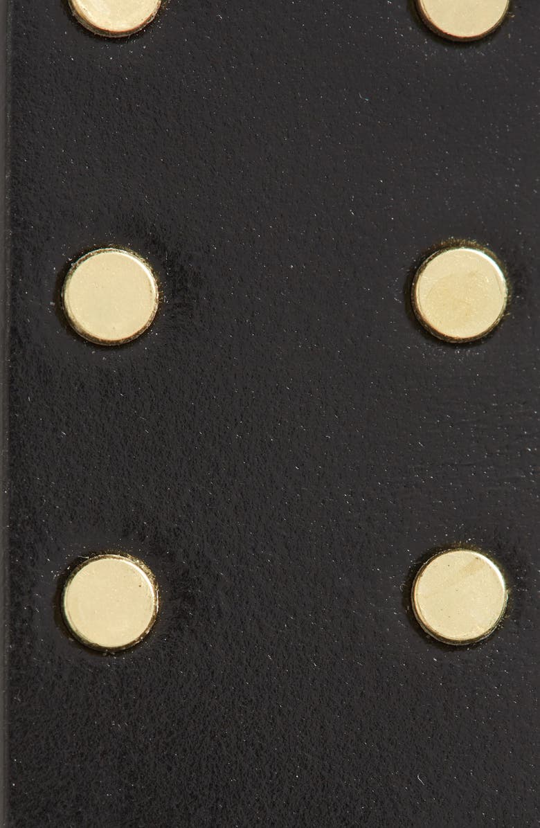 Isabel Marant Zap Stud Leather Belt, Alternate, color, Black