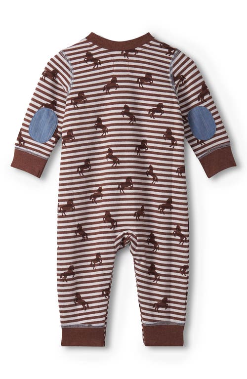 Hatley Ranch Horses Henley Romper In Brown