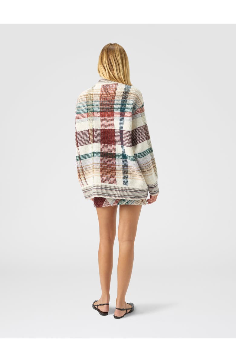 Missoni Oversized Buttoned Cardigan With Check Pattern, Alternate, color, White
Burgundy