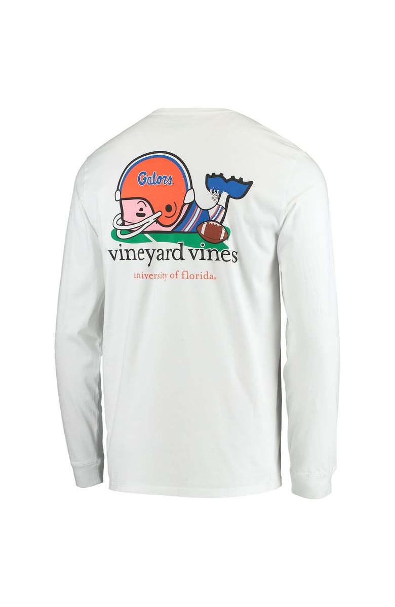 vineyard vines Men's Vineyard Vines White Florida Gators Football Whale Long Sleeve T-Shirt, Alternate, color, 