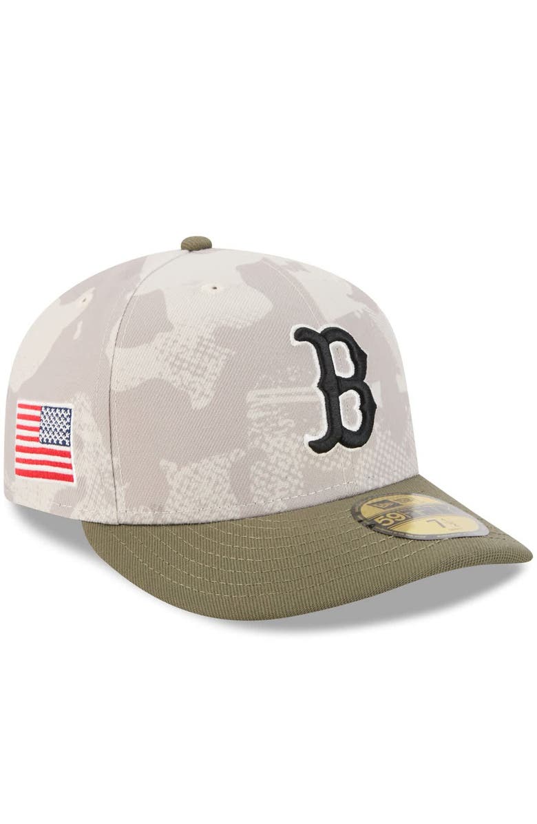 New Era Men's New Era Light Beige/Olive Boston Red Sox 2025 Armed Forces Day 59FIFTY Fitted Hat, Alternate, color, Light Beige