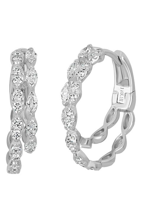 Getty Diamond Hoop Earrings