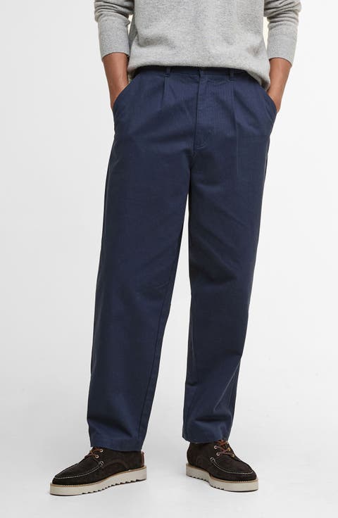Bayview Pleated Cotton Trousers