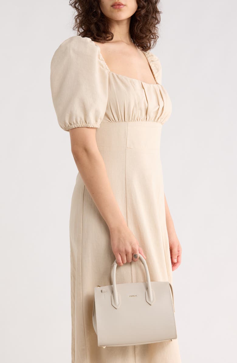 Furla Gardenia Satchel Bag, Alternate, color, Perla E