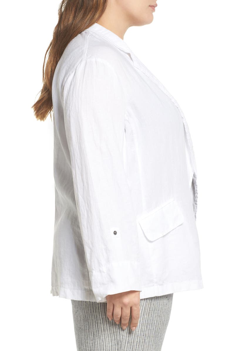 Caslon<sup>®</sup> Long Linen Boyfriend Blazer, Alternate, color, 