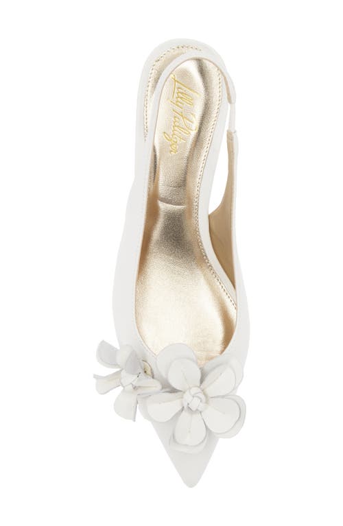 Lilly Pulitzer Amalia Kitten Heel In Resort White